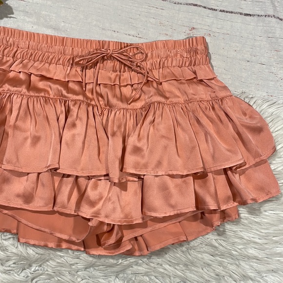 FLANNEL Skirts Flannel Australia Harmony Pink Ruffle Silk Skort